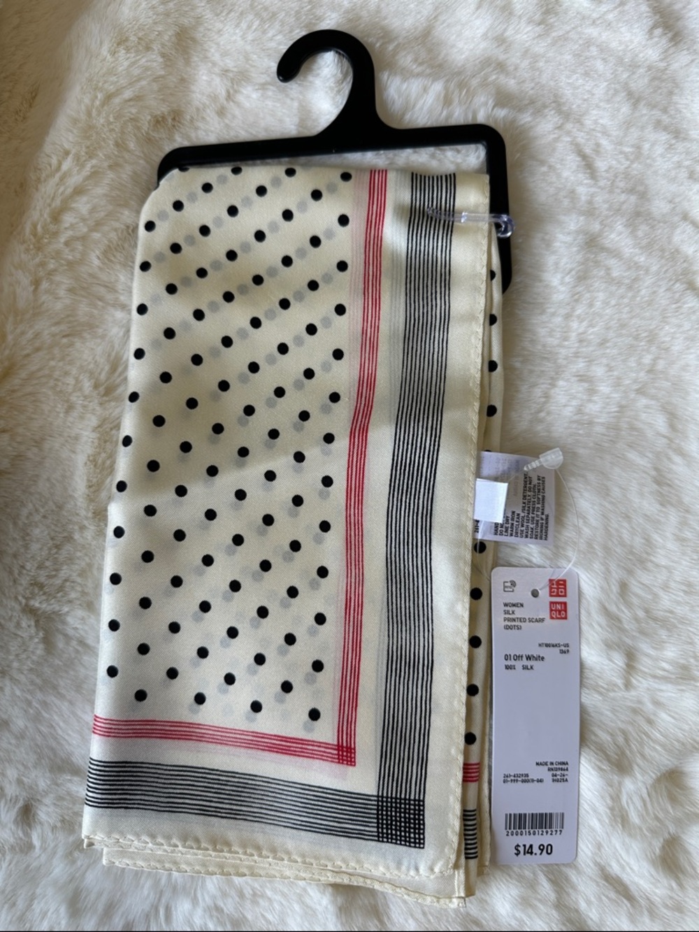 Uniqlo Dotted Silk Scarf